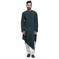 thumbnail image 1 of Atasi Full Sleeve Kurta For Boys Solid Asymmetrical Cut Designer Long Kurta, 1 of 1