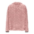 thumbnail image 5 of Women's Sherpa Fuzzy Fleece Pullover Sweatshirt Quarter Zip Lapel Winter Warm Cozy Sweaters with Kangaroo Pockets, 5 of 6