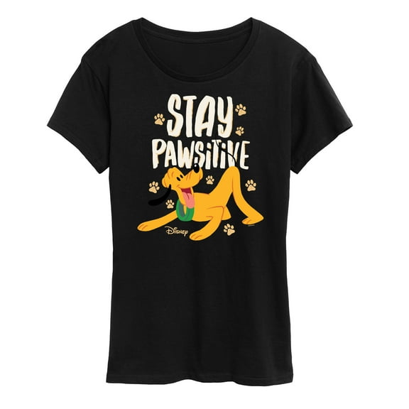 Disney Classics - Cats & Dogs - Stay Pawsitive - Women's Short Sleeve Graphic T-Shirt