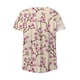 thumbnail image 3 of Gibobby Blusa Casual de Mujer Camiseta plisada con estampado flores y cuello botones manga corta para mujer, camiseta informal con ajuste floral,(Beige,XL), 3 of 4