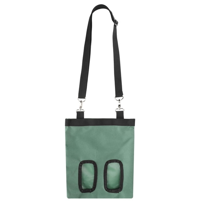 Bolsa de alimentación para conejos de tela Oxford 600D, bolsa de almacenamiento colgante para alimentos para animales pequeños, verde