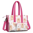 thumbnail image 2 of Teacher Tote Bag,Pomeranian Dogs with Hearts Teacher Utility Tote Bag,Large Work Tote Bags for Women with Multiple Pockets,Top Zipper Closure,13.8x10.6x6.7 Inch, 2 of 5