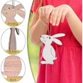 thumbnail image 3 of 6 Pieces Easter Wooden Bunny Decorations, Easter Bunny Pendant, Wooden Easter Decorations, Easter Wooden Ornaments, for Decoration and Gifts 26-27s, 3 of 5