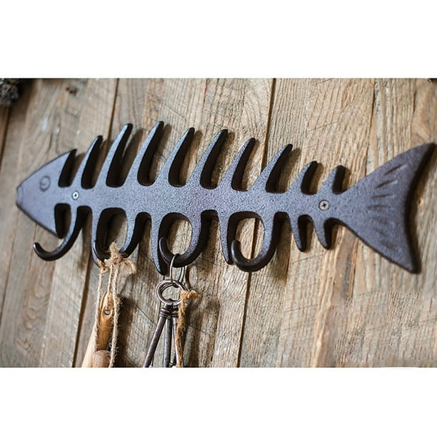 SDNall Metal Iron Fish Hook Clothing Rack Hook Garden Wall Hook Decoration  