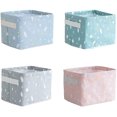 thumbnail image 1 of Organizador de cambiador, paquete de 4 cestas de almacenamiento, cestas de almacenamiento de tela para niños, caja de almacenamiento, con 2 asas en ambos lados, cajas de ropa y tela (20 x 14 x 15,5 cm Namotu LKX-1948, 1 of 7