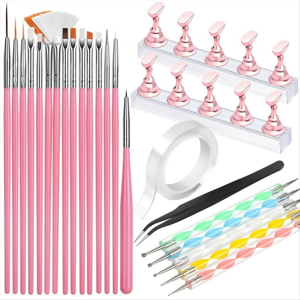 Herramientas para Decoración de Uñas, Pinceles para Uñas, Soporte para Uñas, Soporte para Pintar Uñas, Herramientas para Uñas, Herramientas para Diseño de Uñas.