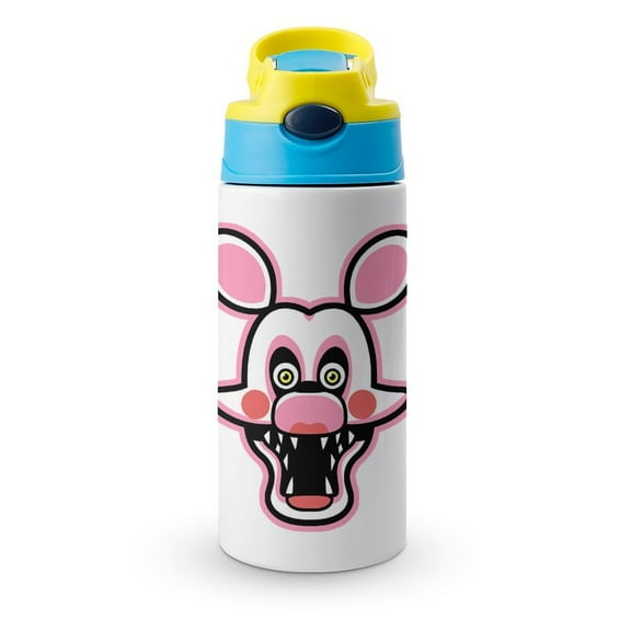 FANF Merch Water Bottle with Straw Lid Five Nights at Freddy 12oz Stainless Steel Cup Insulated Tumbler for Toddlers, School