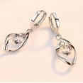 thumbnail image 4 of 925 sterling silver twisted leaf women's earrings women's earrings light luxury high-end earrings, 4 of 7