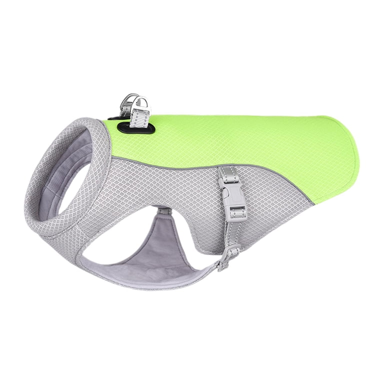 ZDZDY Dog Cooling Vest Harness - Reflective Sun-Proof Coat For Small To Large Dogs (Grey/Yellow, XXXL)
