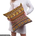 thumbnail image 4 of Ambesonne African Fabric by the Yard Upholstery, Diamond Zigzag Triangle, 5 Yards, Multicolor, 4 of 4