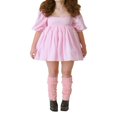 thumbnail image 1 of Robe Babydoll à Manches Bouffantes pour Femmes, Encolure Carrée, Taille Haute, Volants, Robe de Princesse, Robe Fluide pour Bal et Fête, Mini-Robe, 1 of 6