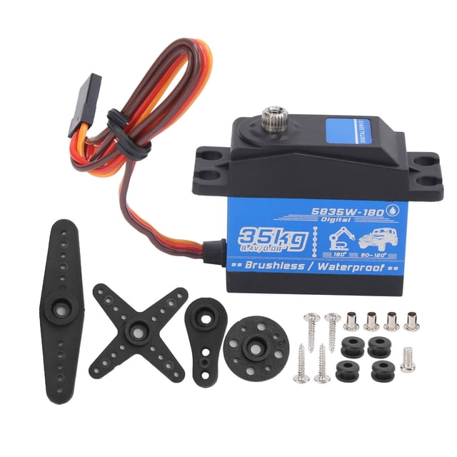 Servo De 35 Kg, Engranajes De Acero Inoxidable Servo RC Estable Para Robot De Control De Microcomputadora De Un Solo Chip Para Vehículo De Escalada Para Vehículo De Control Amonsee No