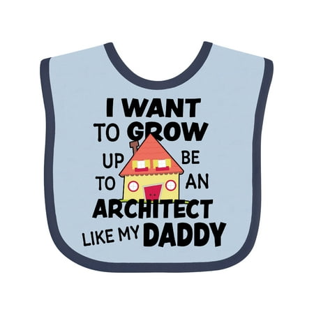 

Inktastic I Want to Grow Up to Be an Architect Like My Daddy Gift Baby Boy or Baby Girl Bib
