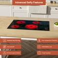 thumbnail image 4 of Built-In 30-in 4 Elements Smooth Surface (Radiant) Black Electric Cooktop Including Dual-Ring Element, 4 of 11