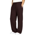 thumbnail image 5 of HNMKIU Girls Casual Straight Leg Pants Comfortable Elastic Waistband Sweatpants For Play Everyday Wear Brown,5-7 Years, 5 of 5