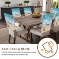 thumbnail image 4 of Summer Starfish Chair Covers Set of 8 Coastal Beach Chair Back Covers Stretch Removable Washable Chairs Slipcovers Chair Protector for Dining Room Kitchen Party Decor, 4 of 5