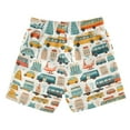 thumbnail image 2 of joogoo Boys Swim Trunks Cartoon Bus Vehicles Beach Board Shorts Drawstring Swimsuit M, 2 of 6
