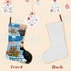 thumbnail image 3 of Bebé Jefe 3 Tema: Calcetines de Navidad, fino lino blanco para colgar en escaleras y chimenea, decoración navideña para el hogar, regalo de Navidad. 45cm × 32cm, 3 of 5