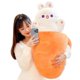 thumbnail image 3 of 80X45cm Kawaii Taiyaki Cat Plush Toy Rabbit Hiding in Carrot Dog in Big Bones Ferry Animals Plushie Throw Pillow For Kids Girl, 3 of 4