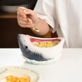 thumbnail image 4 of Shark Shaped Ceramic Fruit Bowl For Kitchen Dining Room Serving And Storage 10 in Diameter, 4 of 5