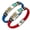 Blue & Red, variant on 2pcs Glow in the Dark Cross Leather Bracelets, Christian Wristbands for 2, Religious Matching Jewelry for Couples Lovers Friends