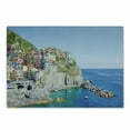 thumbnail image 1 of Vernazza Cutting Board, Photo of Colorful Coastal Village Touristic Attraction Point in Italy, Decorative Tempered Glass Cutting and Serving Board, in 3 Sizes, by Ambesonne, 1 of 2