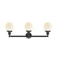 thumbnail image 3 of Innovations Lighting  Beacon 3 Light 30" Bath Vanity Light Oil Rubbed Bronze/Matte White, 3 of 5