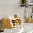 thumbnail image 6 of Wilk Wooden Bread Box for Kitchen Counter-Large Capacity Bread Storage Container Bread Holder, 6 of 7