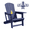 Navy Blue, variant on Chiccushion Adirondack Chair with Cup Holder, HDPE All-Weather Patio Chairs for Poolside, Backyard, Deck, Fire Pit, Gray