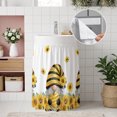 thumbnail image 4 of Sunflower Gnomes Small Cabinet Curtains 11"W x 13"L, Summer Botanical Bee Yellow Sink Skirt Dust-Proof Short Curtain for Bathroom Vanity Storage Cubby Desk, Self Adhesive Privacy Drapes, 4 of 9