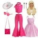 thumbnail image 2 of Disfraz rosa de película para niña, conjunto de ropa con Top estrellado y pantalones, vestido de princesa para fiesta de cumpleaños y Halloween, 2023, 2 of 5