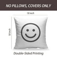 thumbnail image 2 of LALILO Throw Pillow Covers Smile Happy Symbol Smile Happy Afro Cushion Cover 18" x 18", 2202 Pack, 2 of 6