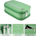 thumbnail image 5 of JeashCHAT Large Pencil Case Big Capacity Pencil Pouch with 3 Zipper Compartments, Stationery Pen Bag for Office College, Green, 5 of 5