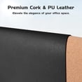 thumbnail image 2 of Dual-Sided Desk Pad, Leather Desk Mat, Natural Cork Desk Pad Protector, Large Mouse Pad for Desk, Waterproof Desk Blotter Pad, Desk Writing Pad for Office Work/Home (23.6"x11.8"), 2 of 8