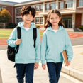thumbnail image 6 of YunPes Unisex Kids Zip-Up Hoodie Boys & Girls Solid Casual Hooded Jacket Teen Spring Fall Outerwear School Daily Clothes, 6 of 9