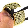 thumbnail image 2 of EeaseCA Femme Fille Punk Cheveux Queue de Cheval Bande de Manchette Wrap Support Cravate Accessoire de Mode (Doré), 2 of 8