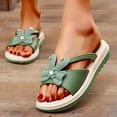 thumbnail image 2 of Anuirheih Clearance Slip on Sandals Women,Summer Ladies Shoes Open Toe Sandals Casual Women's Sandals(Green), 2 of 4