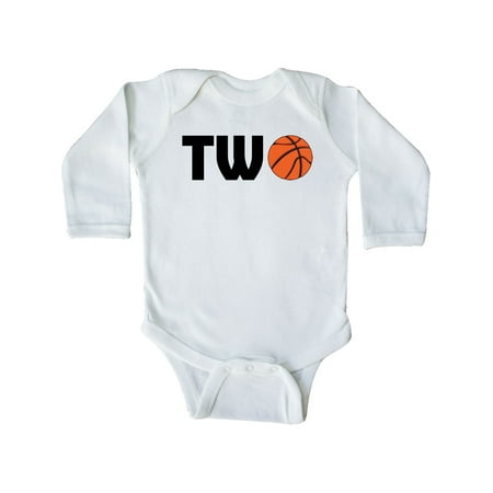 

Inktastic Second Birthday Basketball Two Gift Baby Boy or Baby Girl Long Sleeve Bodysuit
