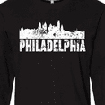 thumbnail image 4 of Inktastic Philadelphia Skyline Grunge Long Sleeve T-Shirt, 4 of 5