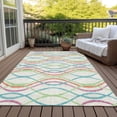 thumbnail image 6 of Addison Rugs Chantille Indoor/Outdoor Transitional Waves White Washable Rectangle Rug, 3' x 5', 6 of 6