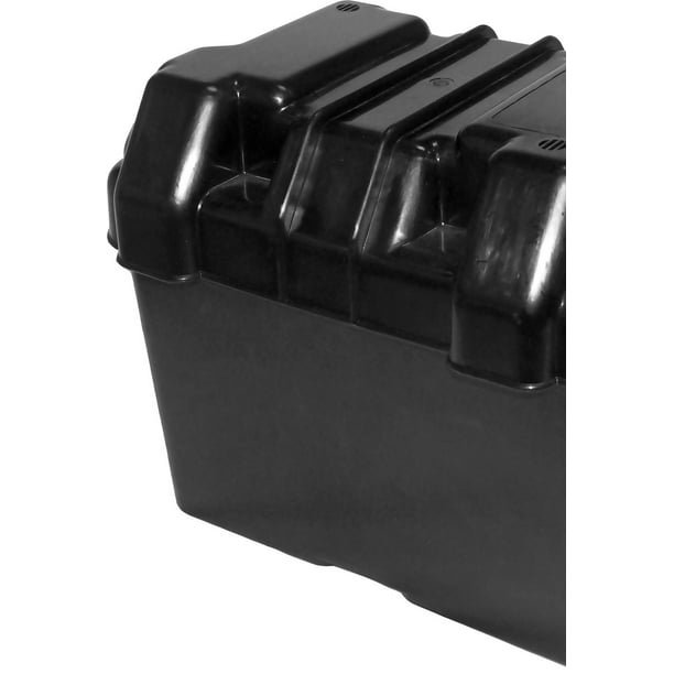 Shoreline Marine Battery Box with Cover, Black