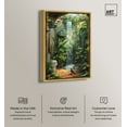 thumbnail image 2 of Waterfall Bathroom Canvas Jungle Bathroom Art by Art Remedy, Gold Frame, 30" x 45", 2 of 7