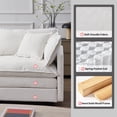 thumbnail image 6 of 105" Modular Sectional Sofa, Comfy Chenille Cloud Couch with Dual-Layer Cushions and Movable Ottoman, Deep Seat L-Shaped Couches for Living Room, Beige, 6 of 9