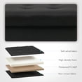 thumbnail image 7 of PINPLUS 15" Footstool for Living Room,Black Ottoman Storage Box with 4 Wood Legs,Folding Ottoman Coffee Table with Storage, 7 of 7