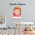 thumbnail image 1 of Personalized Name Day Care Wall Decal Happy Cute Kid Reading Book Daycare Wall Decal for Care Taker Education Cute Themed Room Décor - Size: 20 In x 20 In, 1 of 5