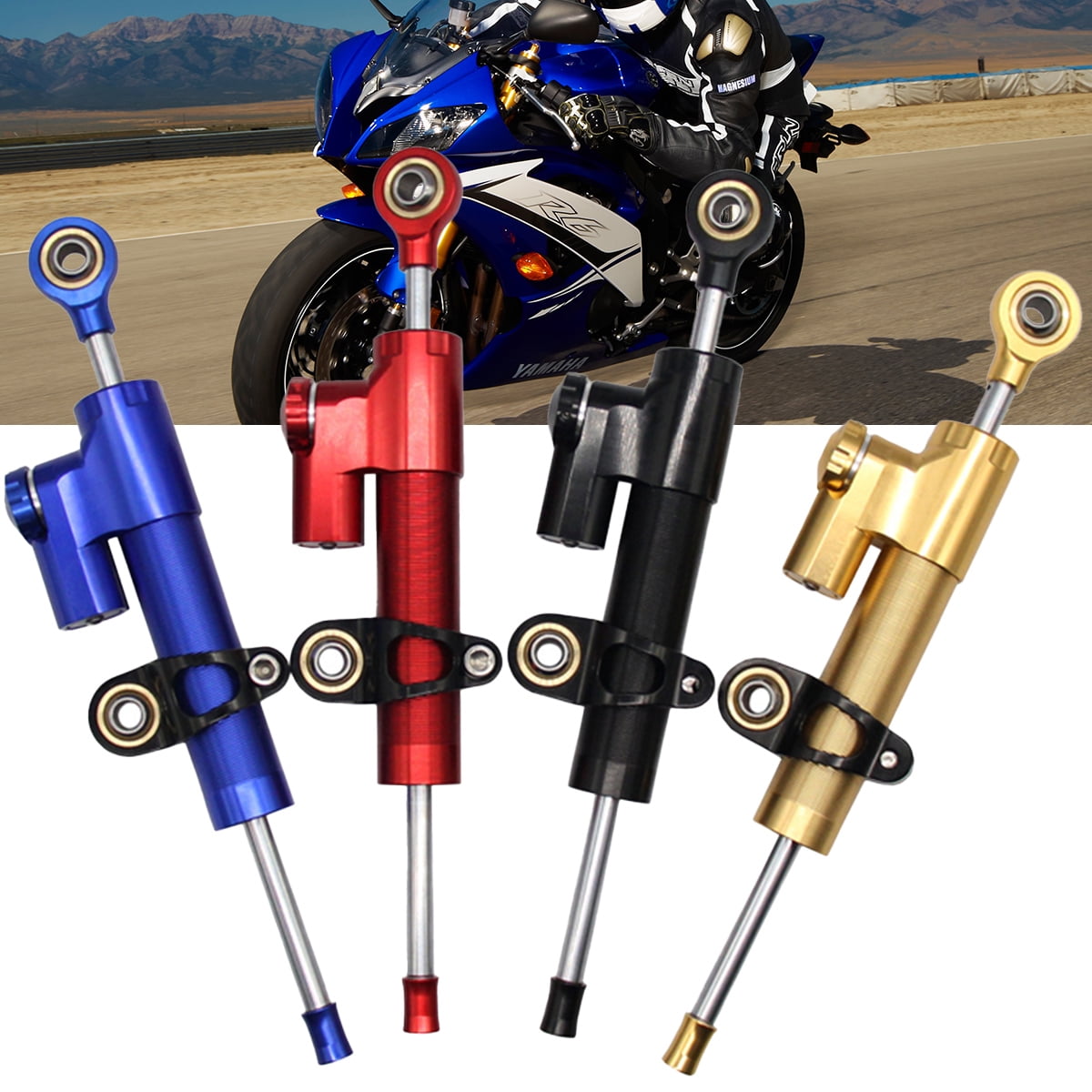 THRENS Motorcycle Steering Damper Universal Steering Stabilizer