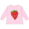 thumbnail image 3 of Inktastic Strawberry Kawaii Boys or Girls Long Sleeve Toddler T-Shirt, 3 of 5