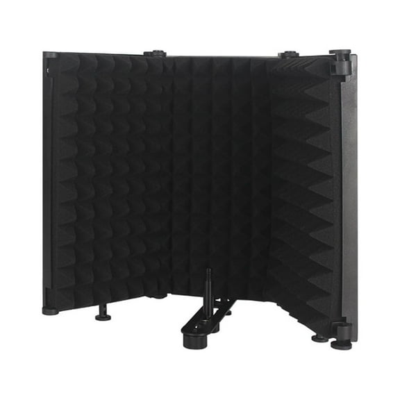 Aibecy Portable Microphone Shield Sound Absorbing Vocal Recording Panel Adjustable Foldable Isolation Sound-proof Plate for Musicians Home Studio Recording