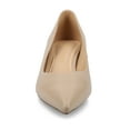 thumbnail image 6 of Journee Womens Pammie Slip On Pointed Toe Kitten Heel Pumps, Widths Available, 6 of 8