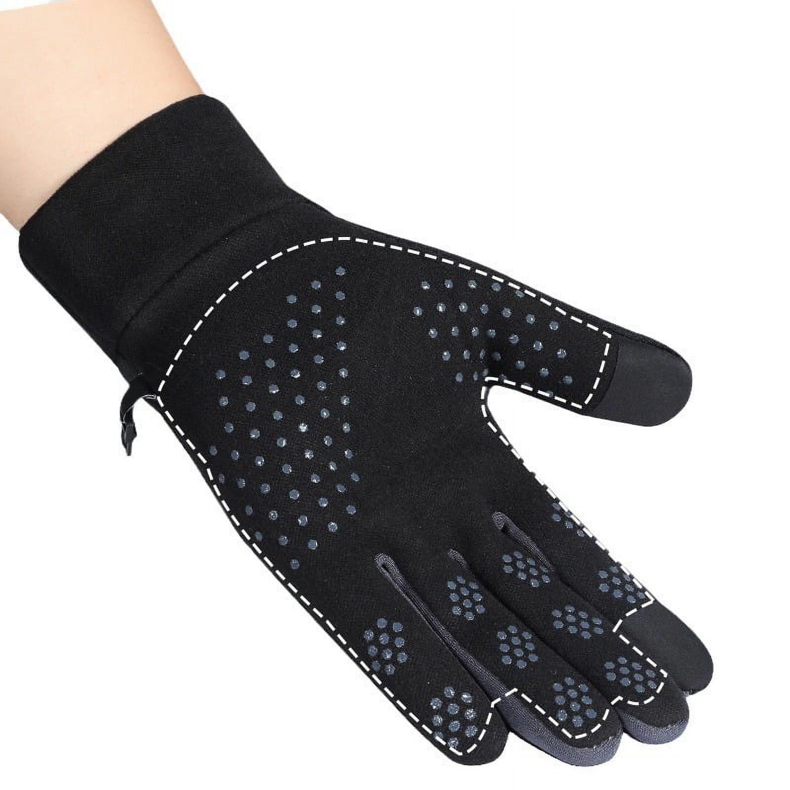 Bystar Men's and Women's Winter Gloves, Touch Screen Waterproof Windproof and Warm for Running, Cycling, Driving and Hiking
